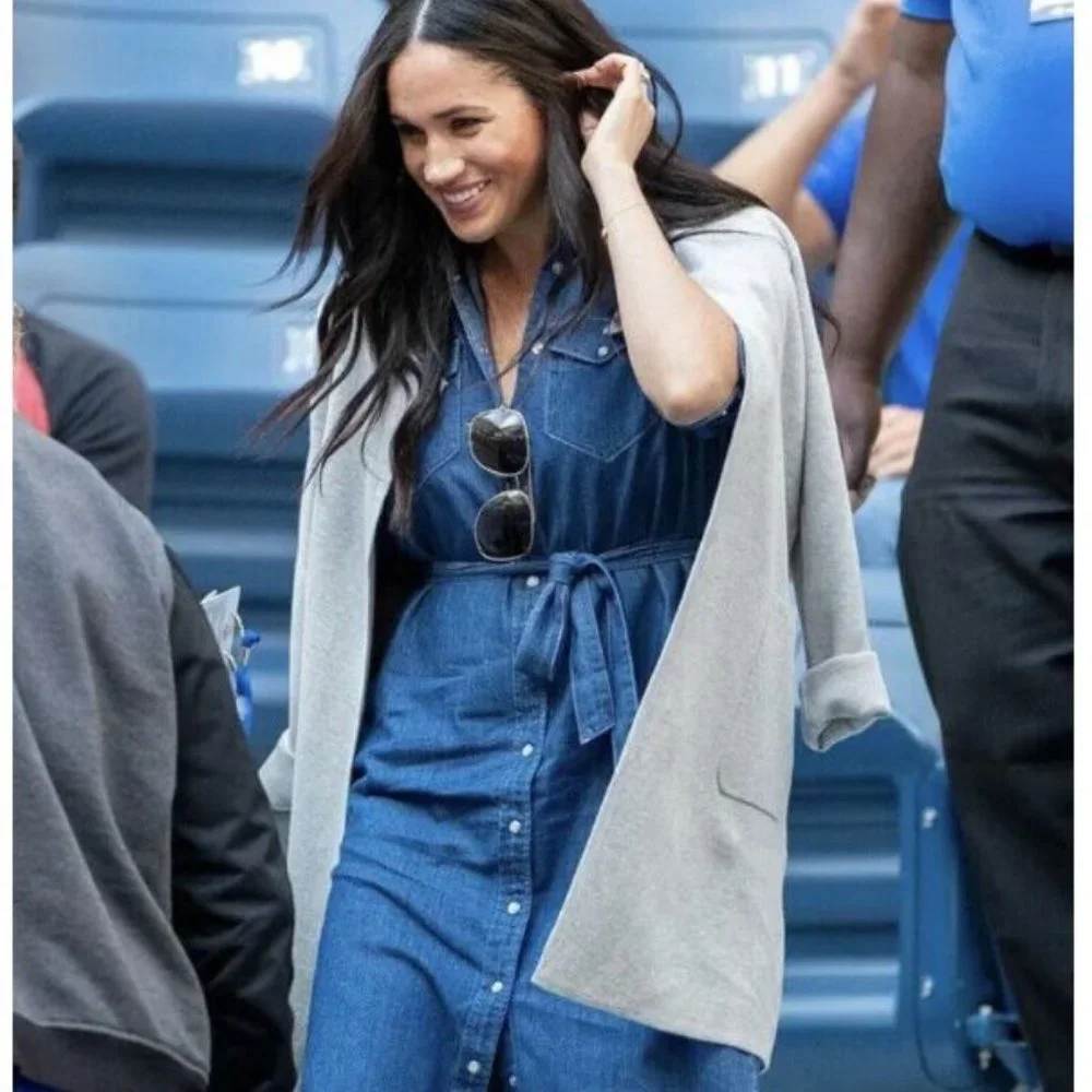 J. Crew Indigo Denim Shirt Midi Dress